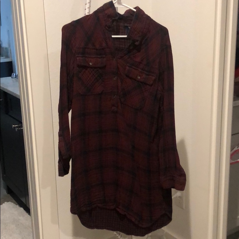 GAP flannel shirt dress